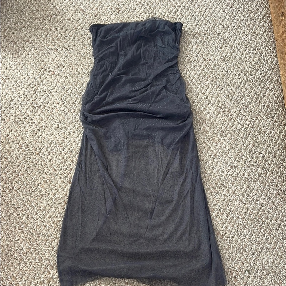 Grey Strapless Dress